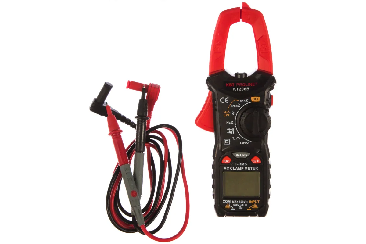 Токовые клещи цифровые (КВТ) KT 206B "PROLINE"