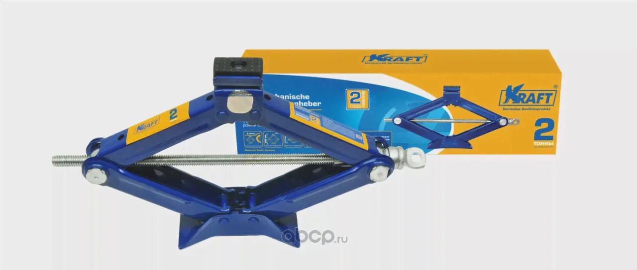Домкрат ромбический 2 т. KRAFT KT 800025 KRAFT