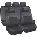 Чехлы для автомобильных сидений Kraft Luxury, экокожа, черные (KT 835640)